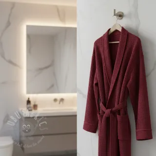 Bombaž z vafelj tkanja bordeaux