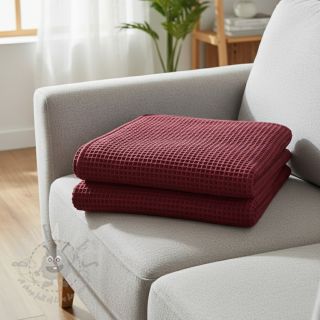 Bombaž z vafelj tkanja bordeaux