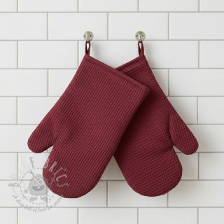 Bombaž z vafelj tkanja bordeaux