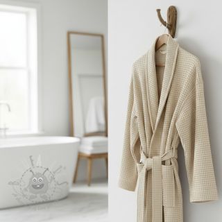 Bombažni vafel tkanja light sand