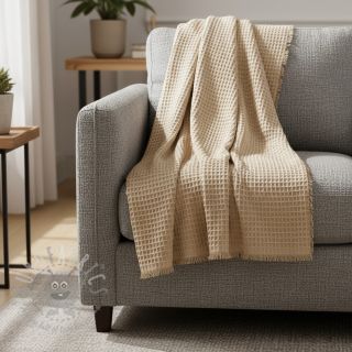 Bombažni vafel tkanja light sand