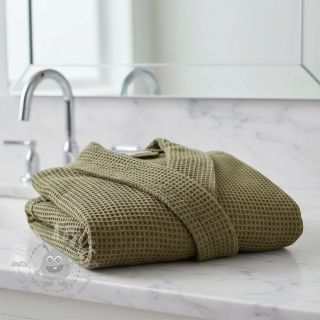 Bombažni vafel tkanja moss green