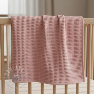 Bombaž z vafelj tkanja roza