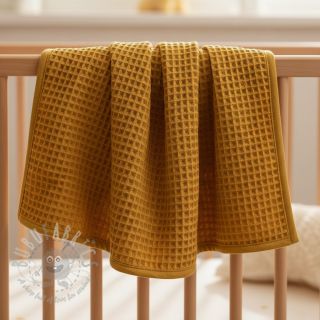 Bombažni vafel tkanja ochre