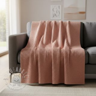 Bombaž z vafelj tkanja blush