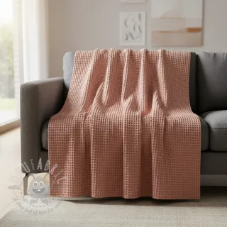 Bombaž z vafelj tkanja blush