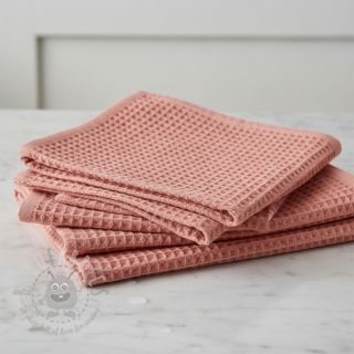 Bombaž z vafelj tkanja blush