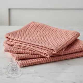 Bombaž z vafelj tkanja blush