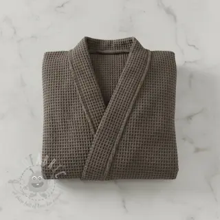 Bombaž z vafelj tkanja anthracite
