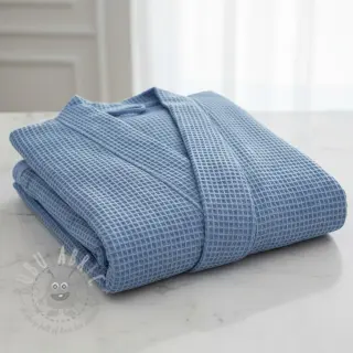 Bombaž z vafelj tkanja blue