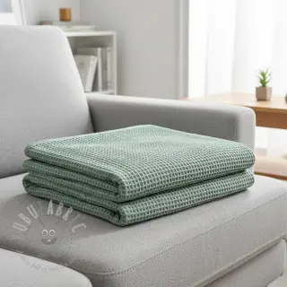 Bombaž z vafelj tkanja dark green