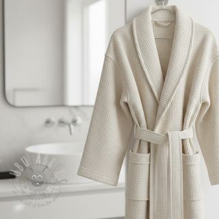 Bombaž z vafelj tkanja ecru