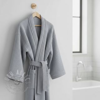 Bombažni vafel tkanja grey