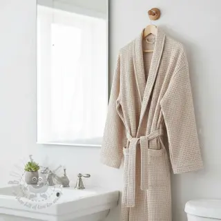 Bombažni vafel tkanja light beige