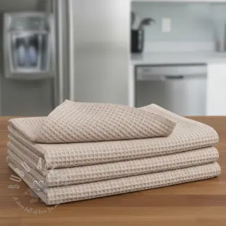 Bombažni vafel tkanja light beige