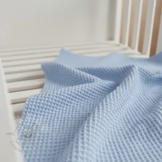 Bombažni vafel tkanja light blue