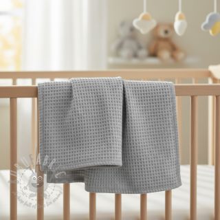 Bombažni vafel tkanja light grey