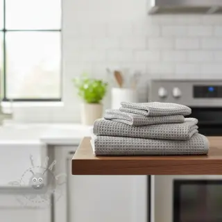 Bombažni vafel tkanja light grey