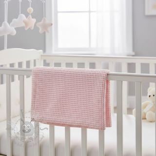 Bombažni vafel tkanja light rose