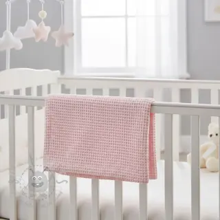 Bombažni vafel tkanja light rose