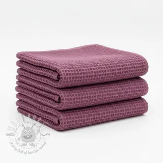 Bombažni vafel tkanja mauve