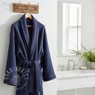 Bombažni vafel tkanja navy