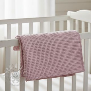 Bombažni vafel tkanja old rose