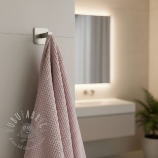 Bombažni vafel tkanja old rose