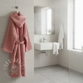 Bombažni vafel tkanja rose