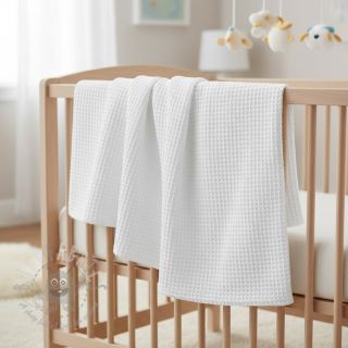 Bombažni vafel tkanja white