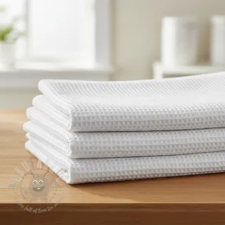 Bombažni vafel tkanja white