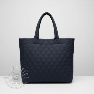 Prešita tkanina Round navy