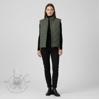 Prešita tkanina Round moss green