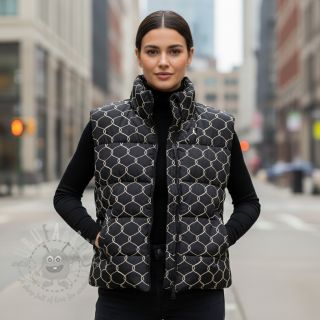 Prešita tkanina Cord black