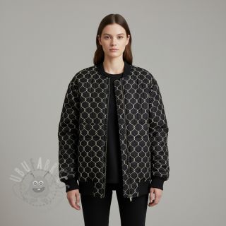 Prešita tkanina Cord black