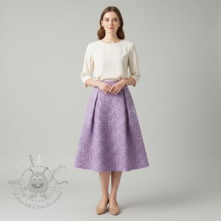 Prešita tkanina Flowers lavender