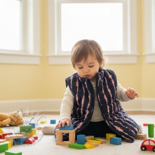 Prešita tkanina VELVET Stripes navy