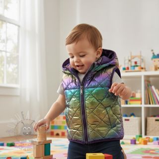 Prešita tkanina FOIL Rainbow multi