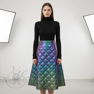 Prešita tkanina FOIL Rainbow multi