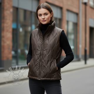 Prešita tkanina Triangle taupe