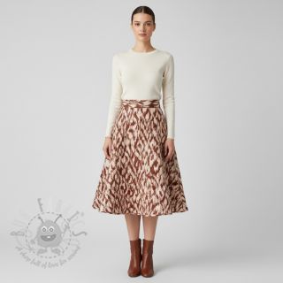 Prešita tkanina Blurry Ikat brown