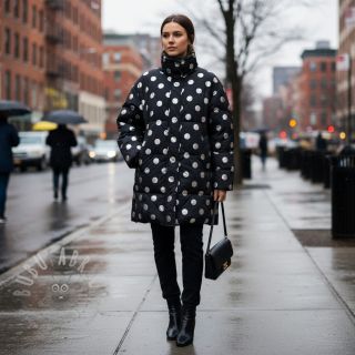 Prešita tkanina FOIL Dot navy