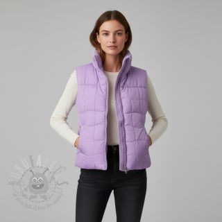 Prešita tkanina Graphic square lilac apricot