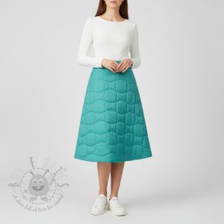 Prešita tkanina Graphic square cyan cerise