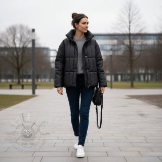 Prešita tkanina Classic black