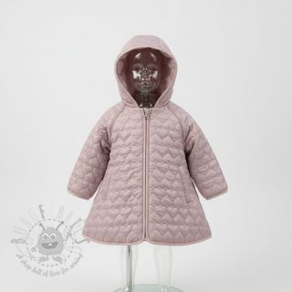 Prešita tkanina FOIL Hearts dark powder