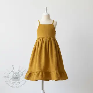 Dvojna gaza/muslin dark ochre