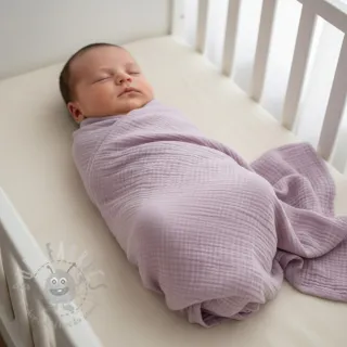 Dvojna gaza/muslin soft lilac ORGANIC