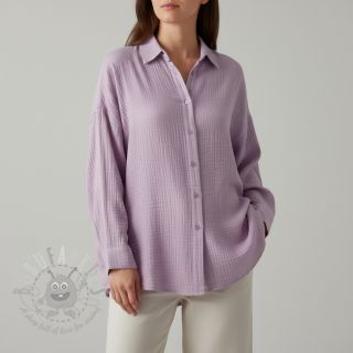 Dvojna gaza/muslin soft lilac ORGANIC