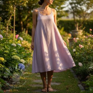 Dvojna gaza/muslin soft lilac ORGANIC